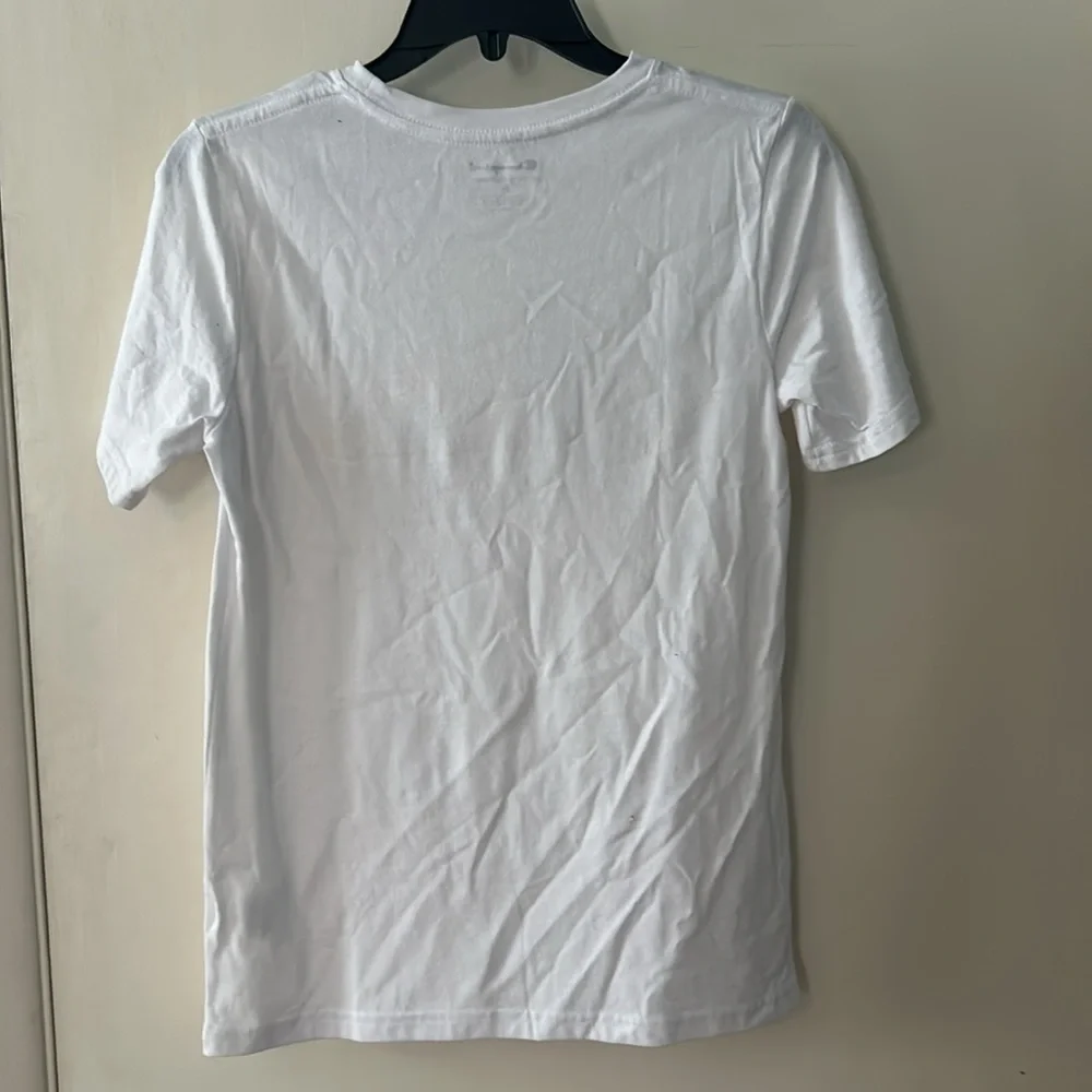 NWT white Champion tee with rainbow colors - Picture 4 of 4